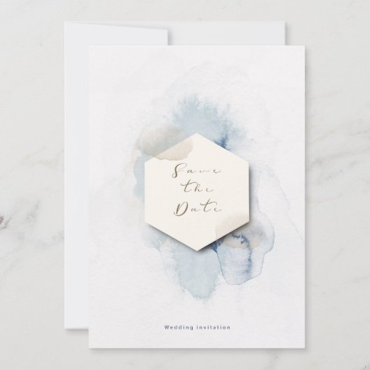 elegante bruiloft Bewaar de datum uitnodiging (Achterkant)