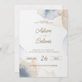 elegante bruiloft Bewaar de datum uitnodiging (Voorkant / Achterkant)