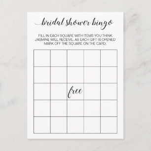 Elegante bruiloft bingo kaart spel ansichtkaart