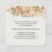 Elegante Bruiloft Bloemen Gedempte Groen en Perzik Informatiekaartje (Voorkant)