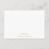 Elegante bruiloft bruids bloemenflat dank u kaart (Achterkant)