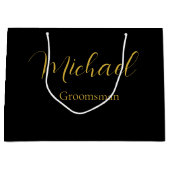 Elegante bruiloft cadeau tas met gepersonaliseerde groot cadeauzakje (Voorkant)