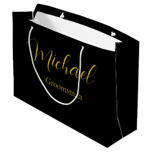 Elegante bruiloft cadeau tas met gepersonaliseerde groot cadeauzakje