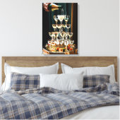 Elegante bruiloft champagne fontein canvas afdruk (Insitu (Slaapkamer))