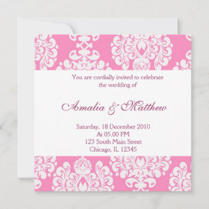 Elegante bruiloft Damask Kaart