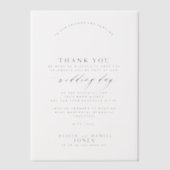 Elegante bruiloft dank u aangepaste bericht overla vellum uitnodigingen (Voorkant)