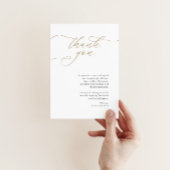 Elegante Bruiloft Dank u Kaart met Kalligrafie