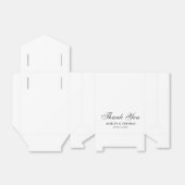 Elegante bruiloft dank u zwart-wit bedankdoosjes (Uitgevouwen)