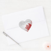 Elegante bruiloft datum schoonheid van Natuur rood Hart Sticker (Envelop)
