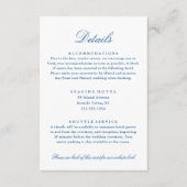 Elegante bruiloft Details Hotel Info QR code Informatiekaartje (Voorkant)