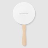 Elegante bruiloft fans | Gepersonaliseerde huwelij Handwaaier (Achterkant)