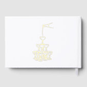 Elegante bruiloft Gast Boek Champagne toren (Achterkant)