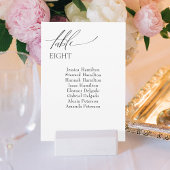 Elegante Bruiloft Gast Zittafel Nummer Kaart