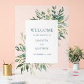 Elegante bruiloft groen welkom acryl bord (Huwelijk)