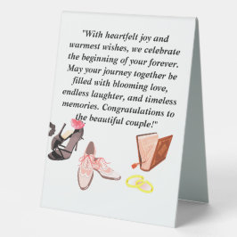 Elegante bruiloft Kaart – Chic zwarte hakken met r