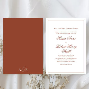 Elegante bruiloft kalligrafie script Bourgogne Kaart