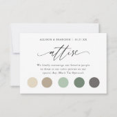 Elegante Bruiloft Kleur Jurk Code Invoegen Downloa Kaart (Voorkant)