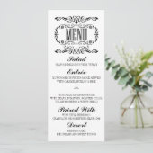  elegante bruiloft menu kaarten (Staand voorkant)