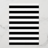 Elegante bruiloft menu's zwart goud folie uitnodiging (Achterkant)