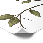 Elegante bruiloft met burgundy bloemen welkom poster (Hoek)