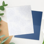 Elegante bruiloft minimalistisch blauw bloemblaadj