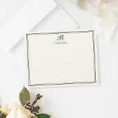 Elegante bruiloft monogram briefpapier kaarten in 