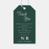 Elegante bruiloft Monogram bruid en bruidegom Init Cadeaulabel (Achterkant)