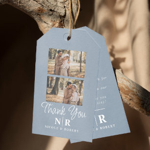 Elegante bruiloft Monogram bruid en bruidegom Init Cadeaulabel