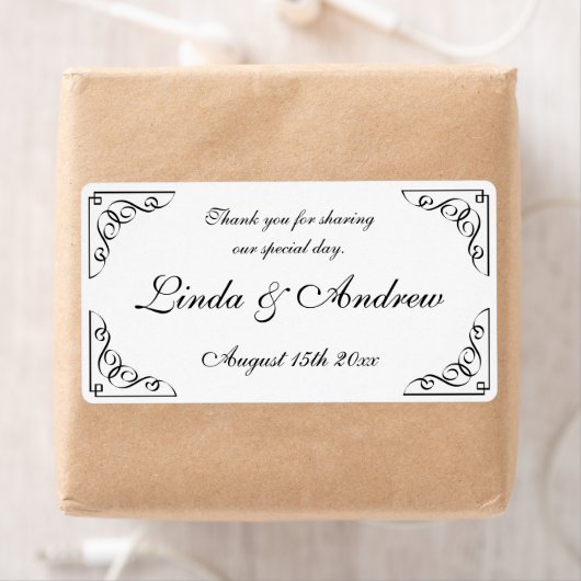 Elegante bruiloft partij gunst waterfles labels (Insitu)