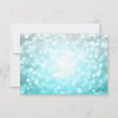 Elegante bruiloft QR RSVP Bokeh Lights Beach Ombre (Achterkant)