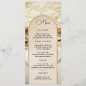 Elegante bruiloft receptie diner menu Sjabloon (Achterkant)