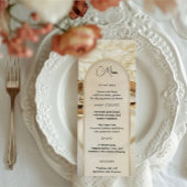Elegante bruiloft receptie diner menu Sjabloon