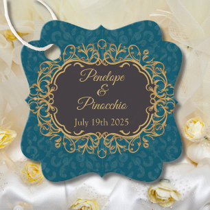 Elegante bruiloft Regencycore stijl Bedankjes Labels