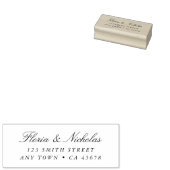 Elegante bruiloft retour adres Rubber Stamp Script Rubberstempel (Gestempeld)