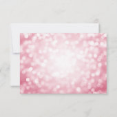 Elegante bruiloft RSVP Bokeh Lights Blush Pink (Achterkant)