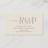 Elegante "Bruiloft RSVP" herinneringsdetails Informatiekaartje (Voorkant)