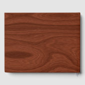 Elegante bruiloft | Rustiek houtnerfpatroon Gastenboek (Achterkant)