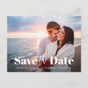 Elegante bruiloft save the date briefkaart