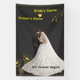 Elegante bruiloft spandoek