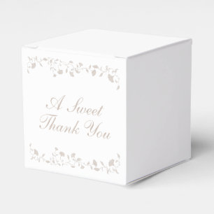 Elegante bruiloft Tan Floral Library Dank u Bedankdoosjes