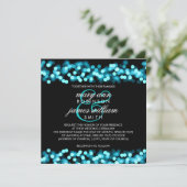 Elegante bruiloft Turquoise Hollywood Glam Kaart (Staand voorkant)
