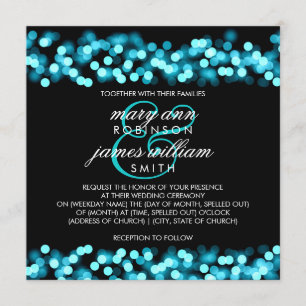 Elegante bruiloft Turquoise Hollywood Glam Kaart