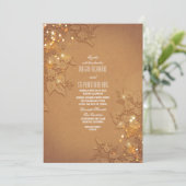 Elegante bruiloft Uitnodigen met String Lights Bra Kaart (Staand voorkant)