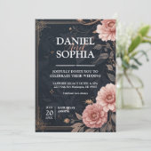 Elegante bruiloft uitnodiging Design (Staand voorkant)