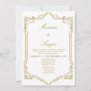 Elegante bruiloft uitnodiging in het Spaans