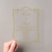 Elegante bruiloft uitnodiging in het Spaans Acryl Uitnodigingen (Insitu (Draagbaar))