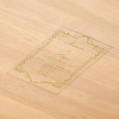 Elegante bruiloft uitnodiging in het Spaans Acryl Uitnodigingen (Laagn)