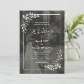 Elegante bruiloft uitnodiging met Eucalyptus Desig (Staand voorkant)