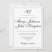 Elegante bruiloft uitnodiging met QR Code (Voorkant)