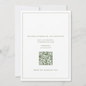Elegante bruiloft uitnodiging met QR Code (Achterkant)